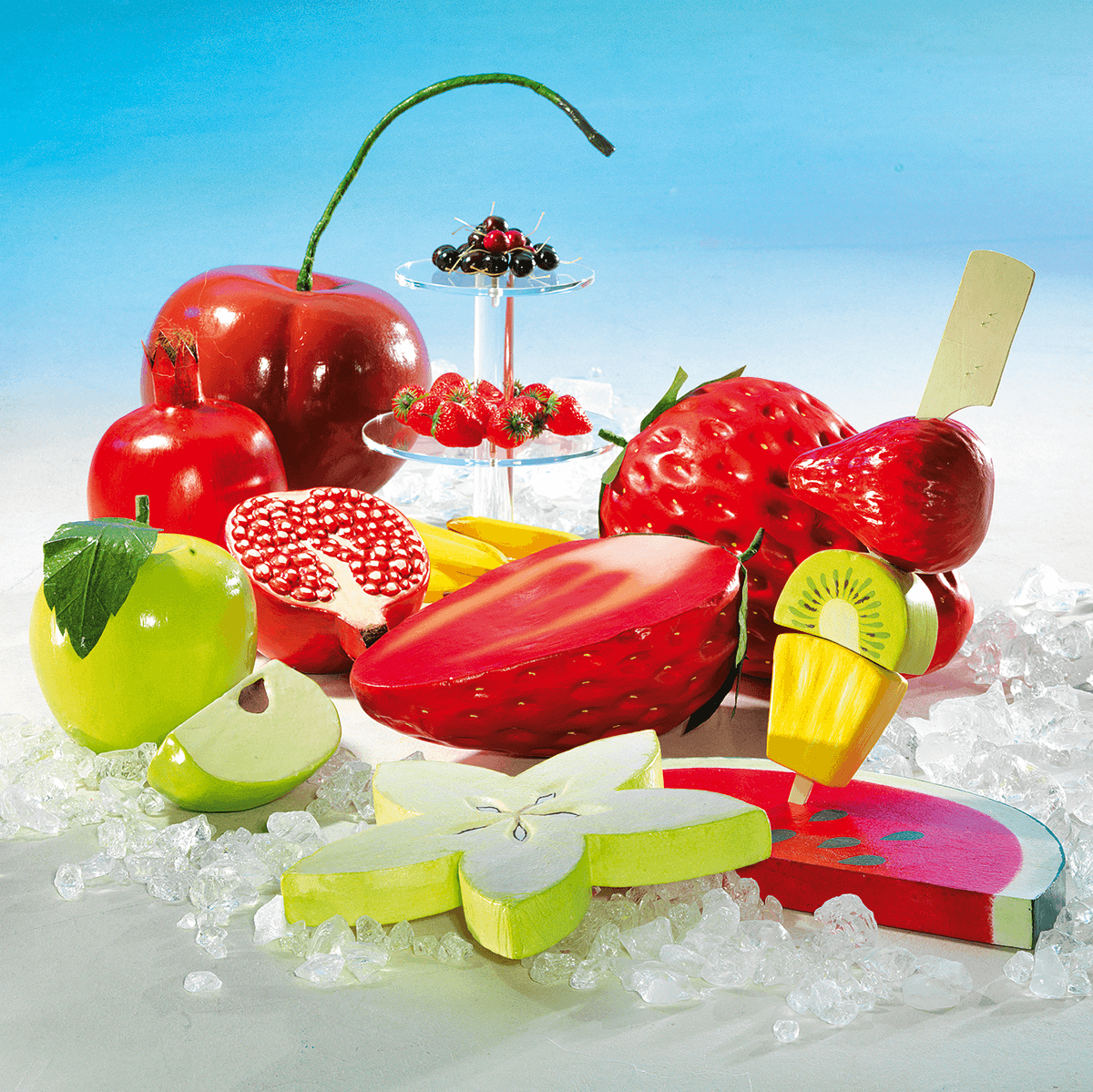 Cerise XXL aliment factice 30 cm - 2