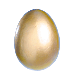 Decorative Easter egg metallic gold 18 cm