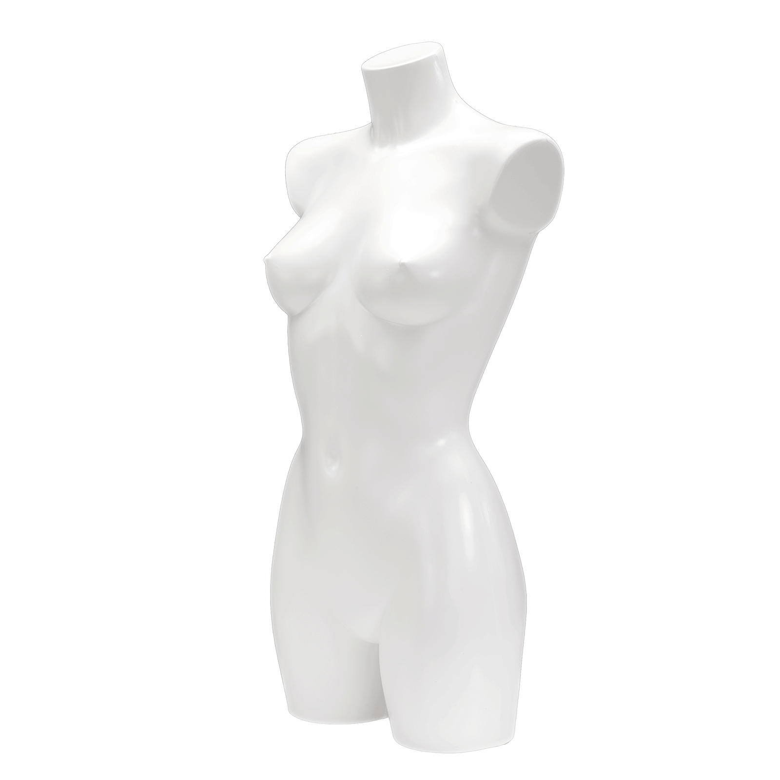 Torso de plástico lacado señora 85 cm, blanco - 6