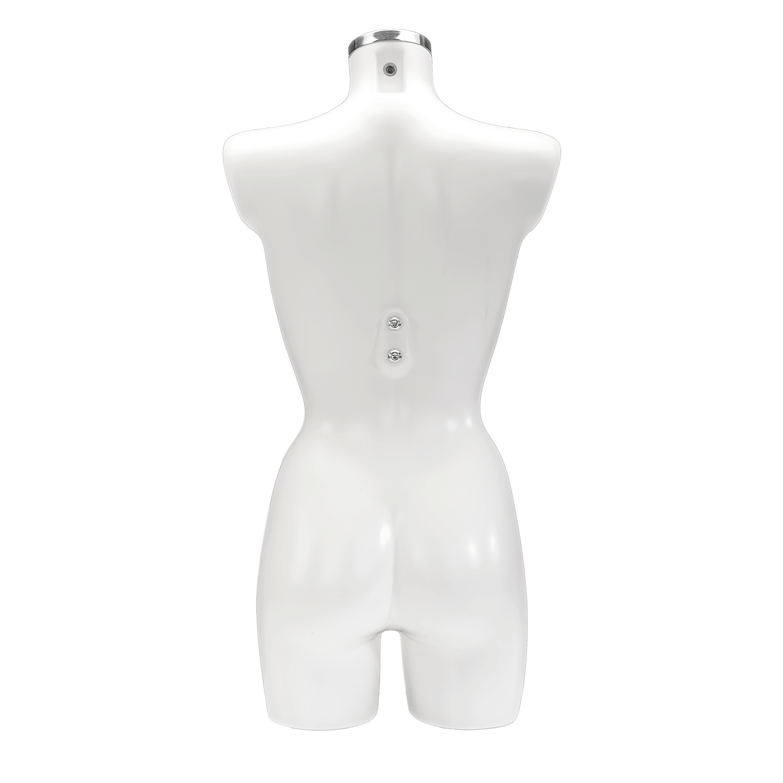 Torso de plástico lacado señora 85 cm, blanco - 9