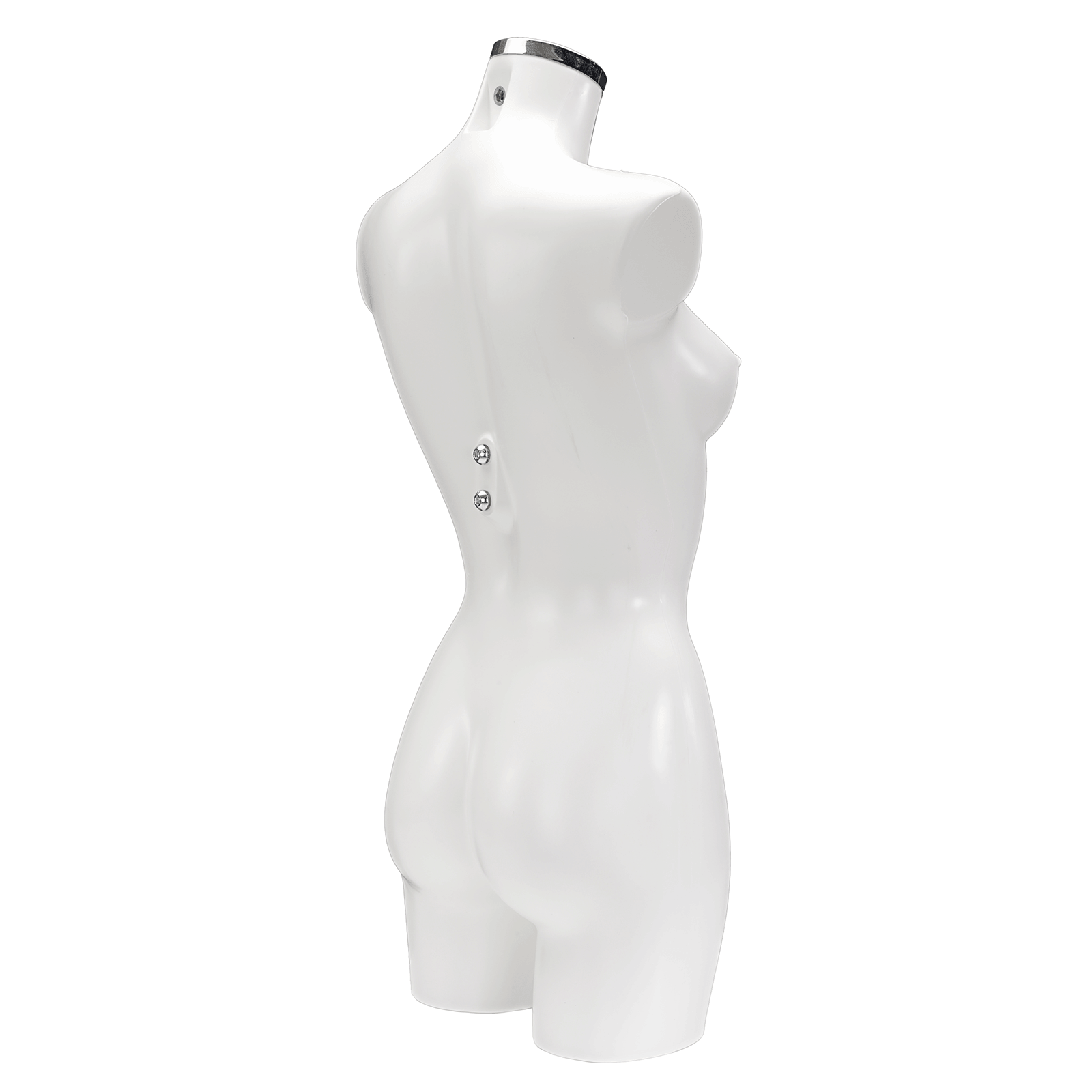 Torso de plástico lacado señora 85 cm, blanco - 11