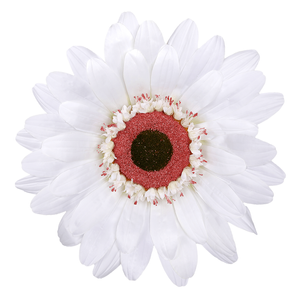 Künstliche Riesen-Gerbera-Blüte weiß, 45 cm Ø