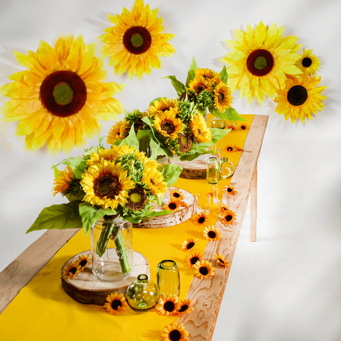 Deco Flower Head Sunflower, 60 cm Ø | DecoWoerner
