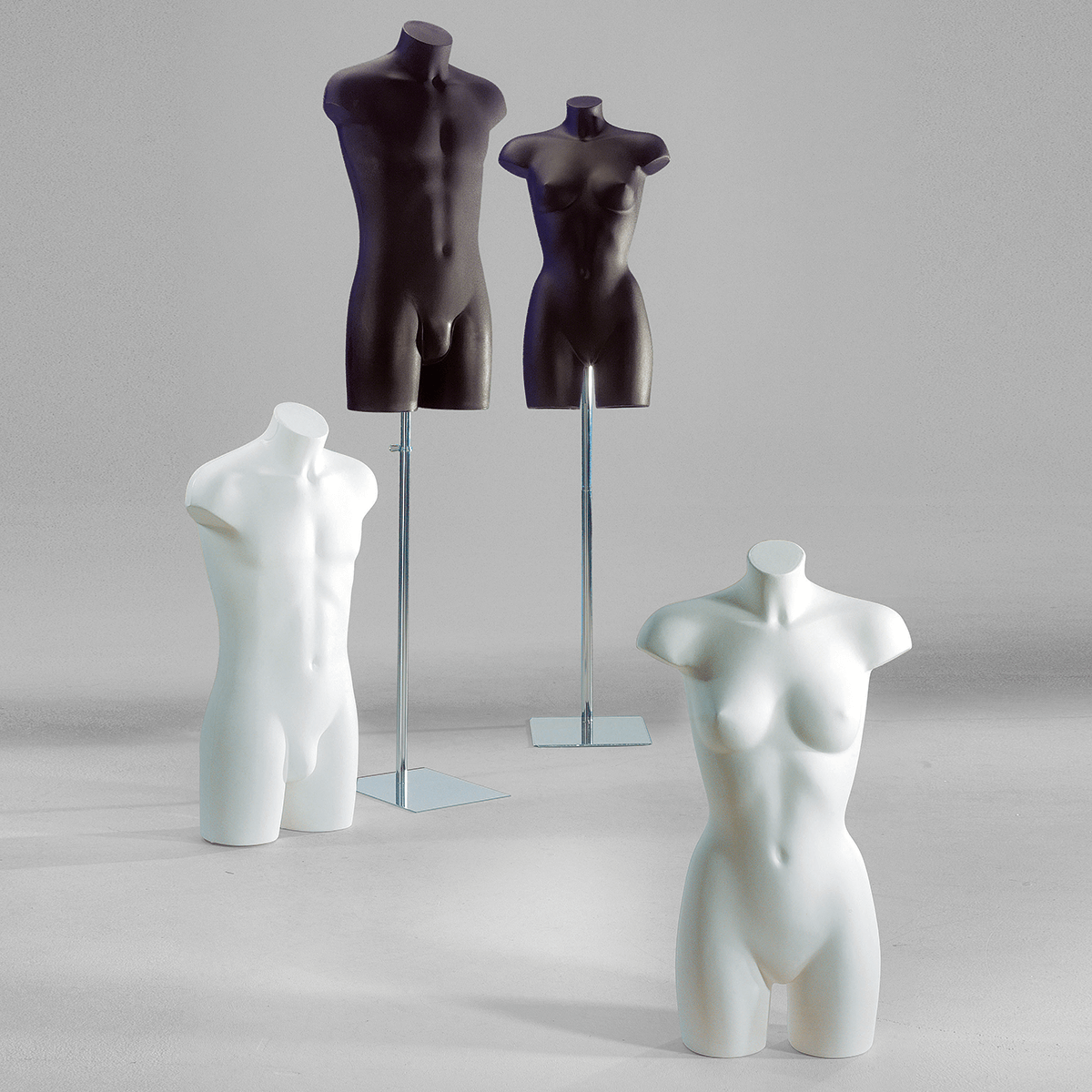 Torso de plástico Lady 81 cm, blanco - 4 Torso de plástico Lady 81 cm, blanco - 4