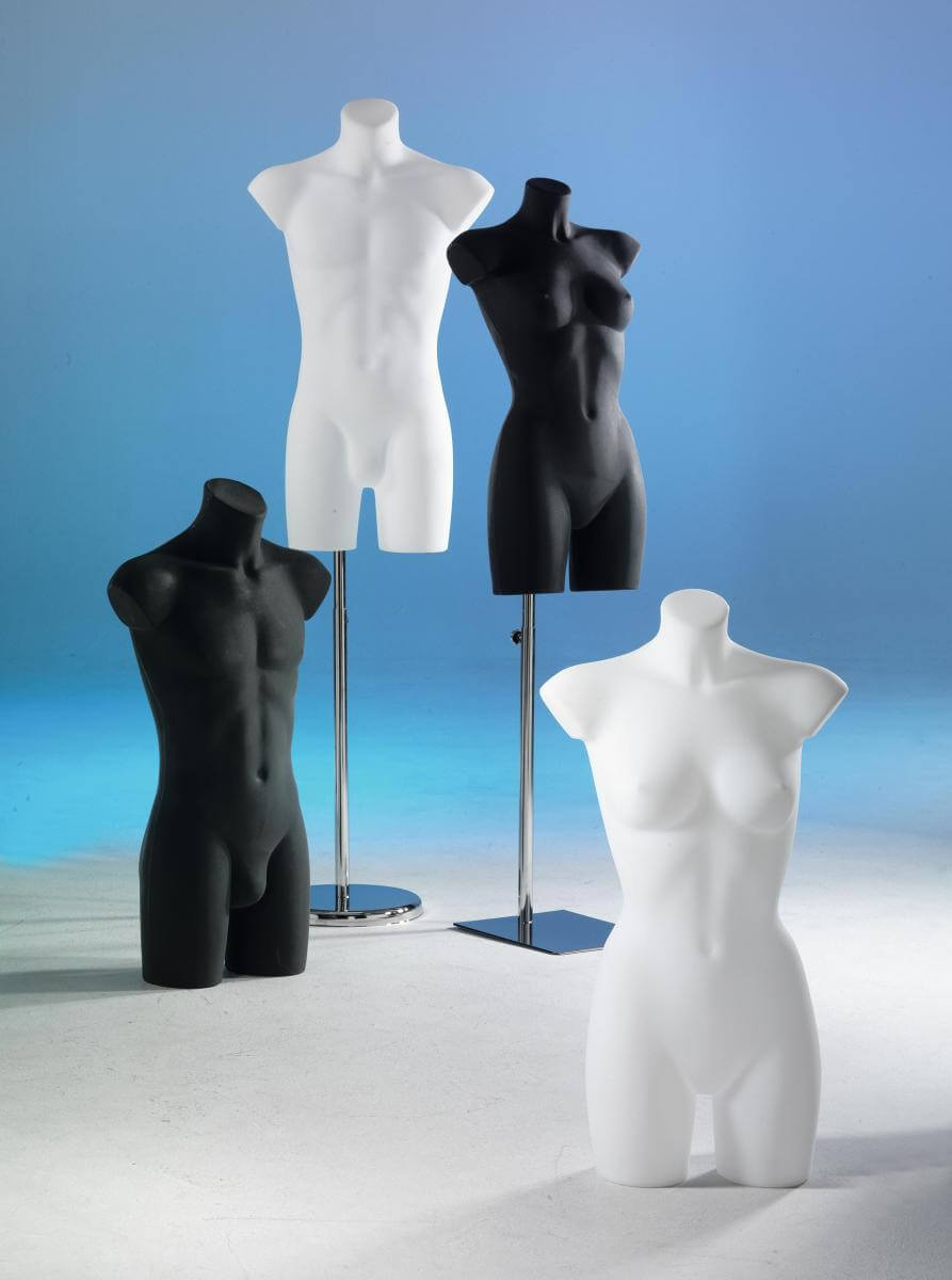 Torso de plástico Lady 81 cm, blanco - 3 Torso de plástico Lady 81 cm, blanco - 3