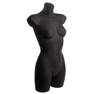 Torse de femme en plastique 81 cm, noir