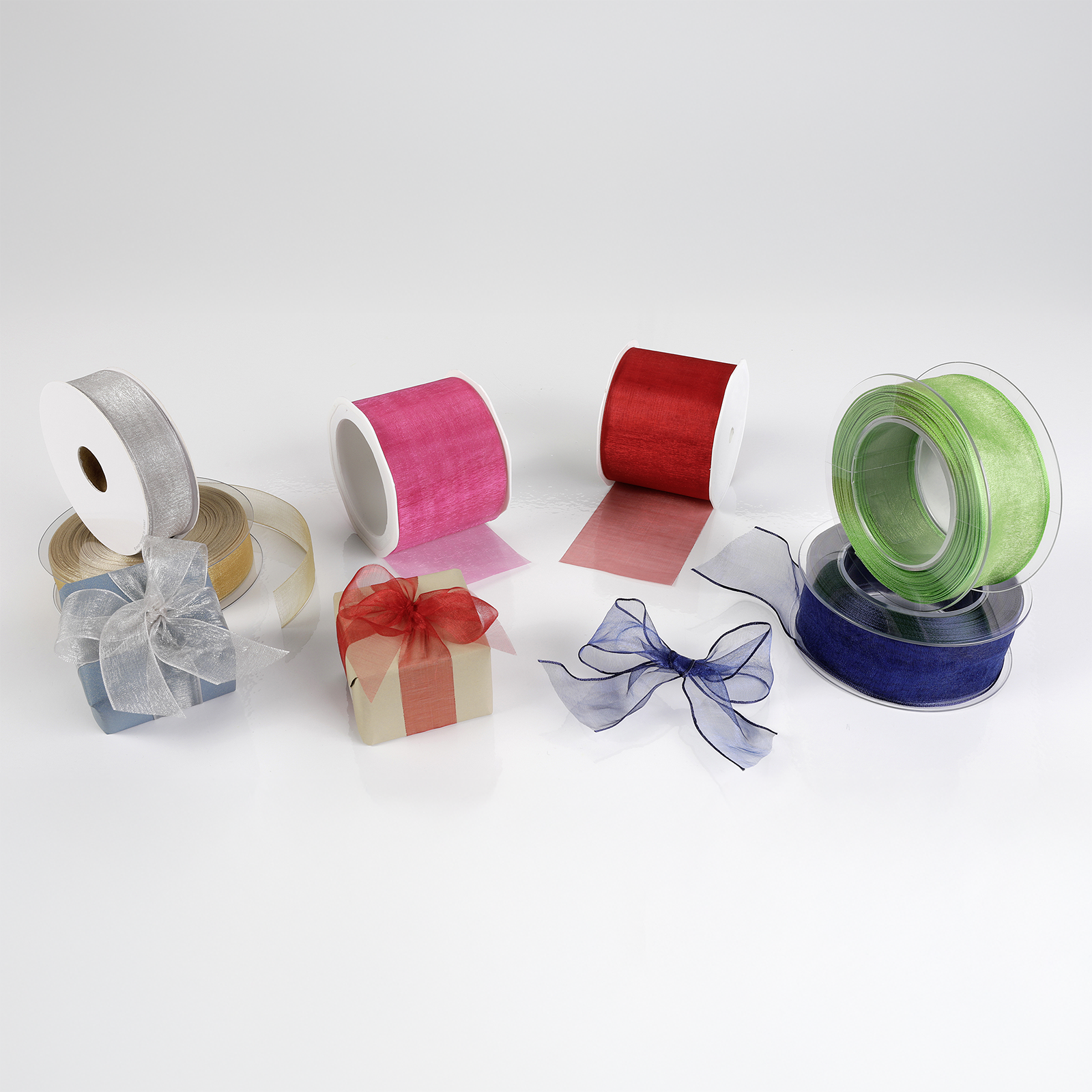 Chiffonband 25 mm, 25 m, bordeaux - 5 Chiffonband 25 mm, 25 m, bordeaux - 5