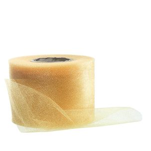 Tulle ribbon width 50 mm, gold