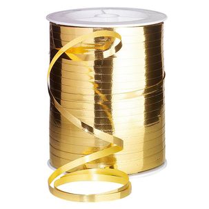 Metallic ribbon, shiny, width 5 mm, gold