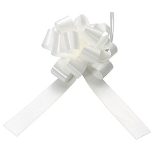 Drawstring ribbon, Ø 10 cm, white