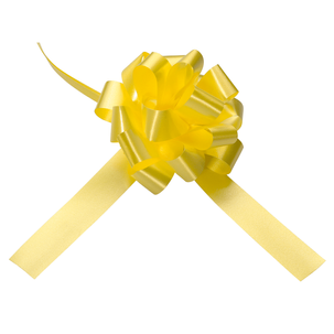 Drawstring ribbon, Ø 10 cm, yellow
