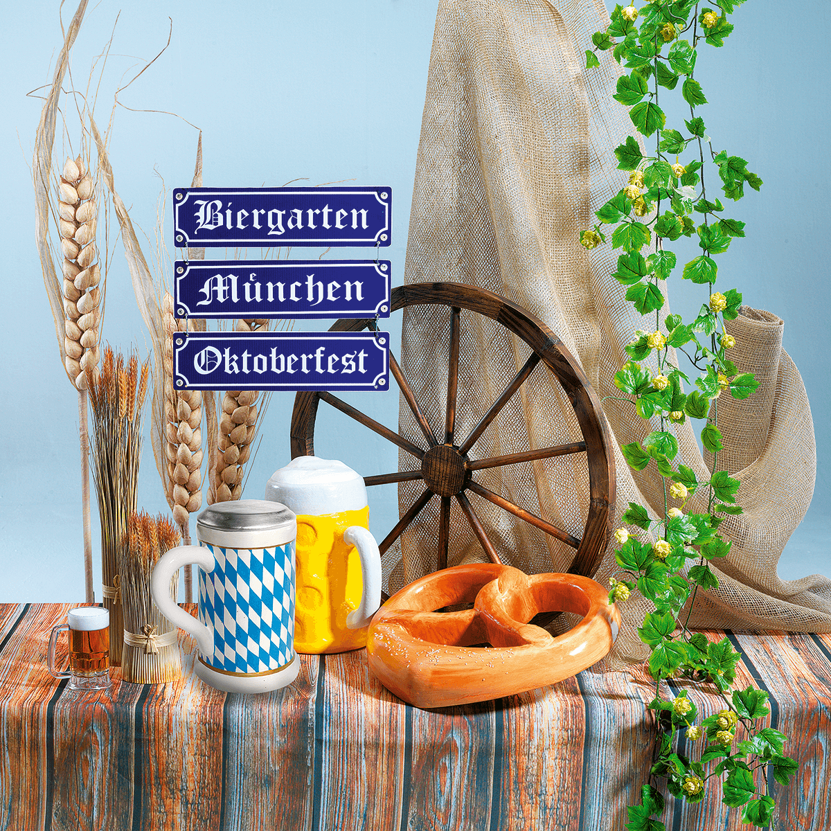 Manojo de espigas de trigo decorativo, 30 cm - 6 Manojo de espigas de trigo decorativo, 30 cm - 6