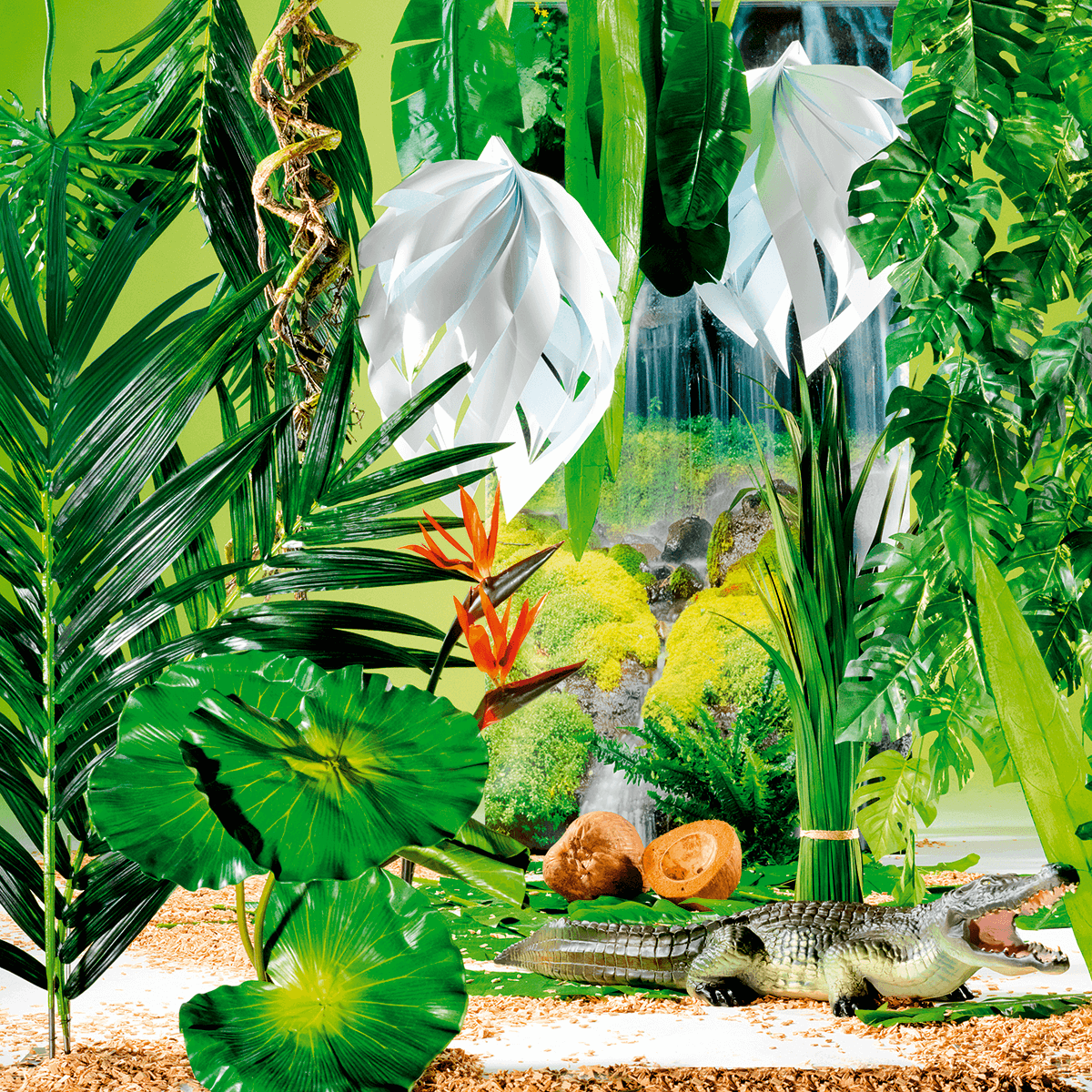 Deko-Krokodil 100 cm  - 2 Deko-Krokodil 100 cm  - 2