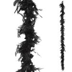 Feather boa, black, 180 cm - 0