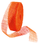 Ruban de jute, orange, larg. 40 mm - 0