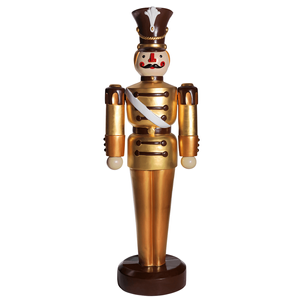 Soldat Figur 185 cm, gold-braun, vollplastisch