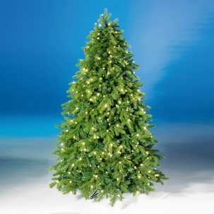 Árbol de Navidad Artificial Nordmann Abeto con LED 210 cm