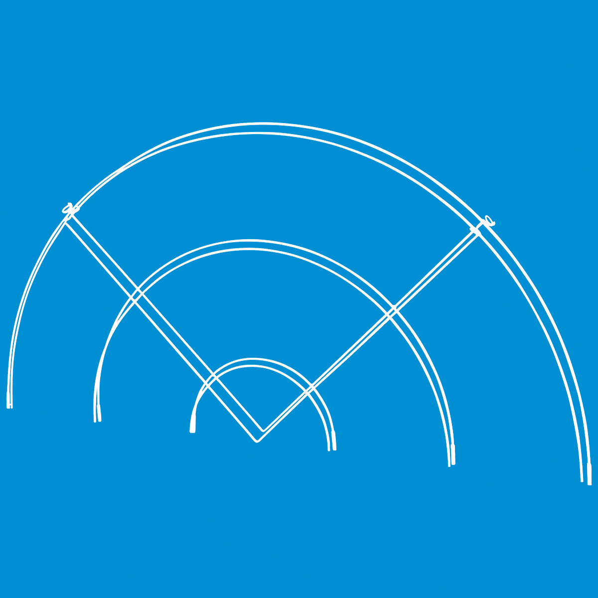 Giant ceiling grill ring white, Ø 200 cm - 1 Giant ceiling grill ring white, Ø 200 cm - 1