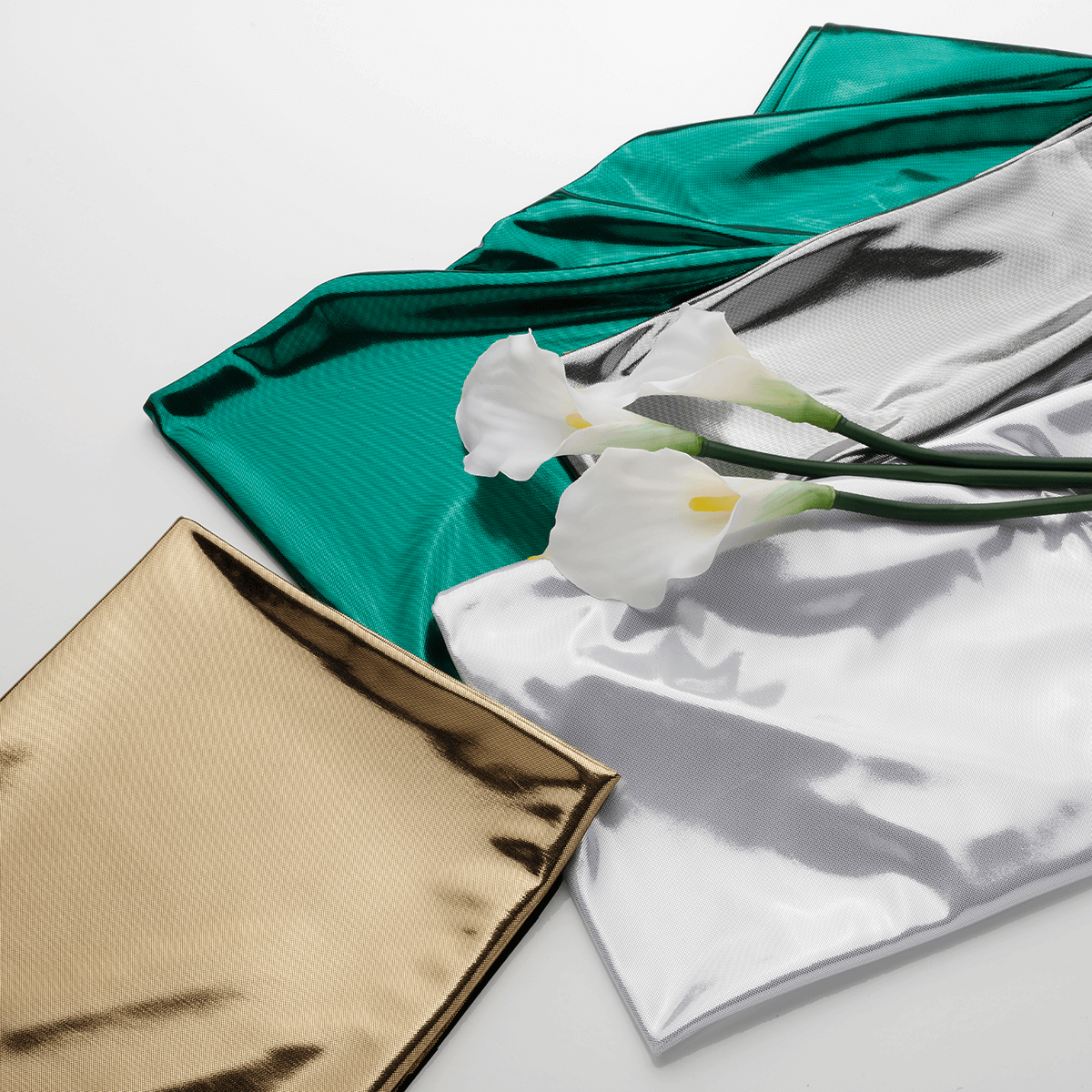 Glossy fabric Foil Jersey silver, width 110 cm - 2 Glossy fabric Foil Jersey silver, width 110 cm - 2