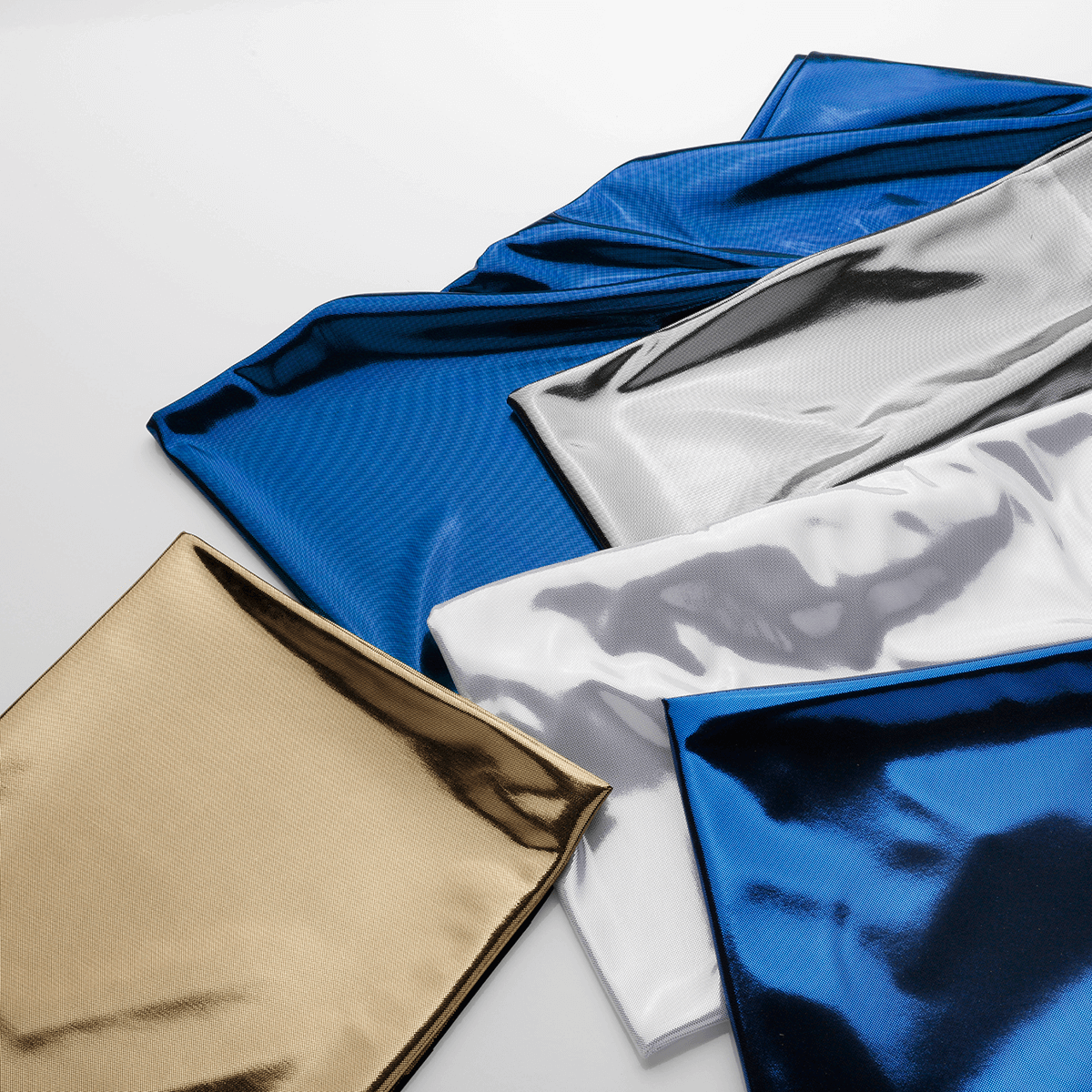 Glossy fabric Foil Jersey silver, width 110 cm - 5 Glossy fabric Foil Jersey silver, width 110 cm - 5
