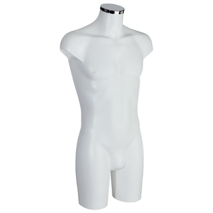 Torse en plastique Monsieur 88 cm blanc perle