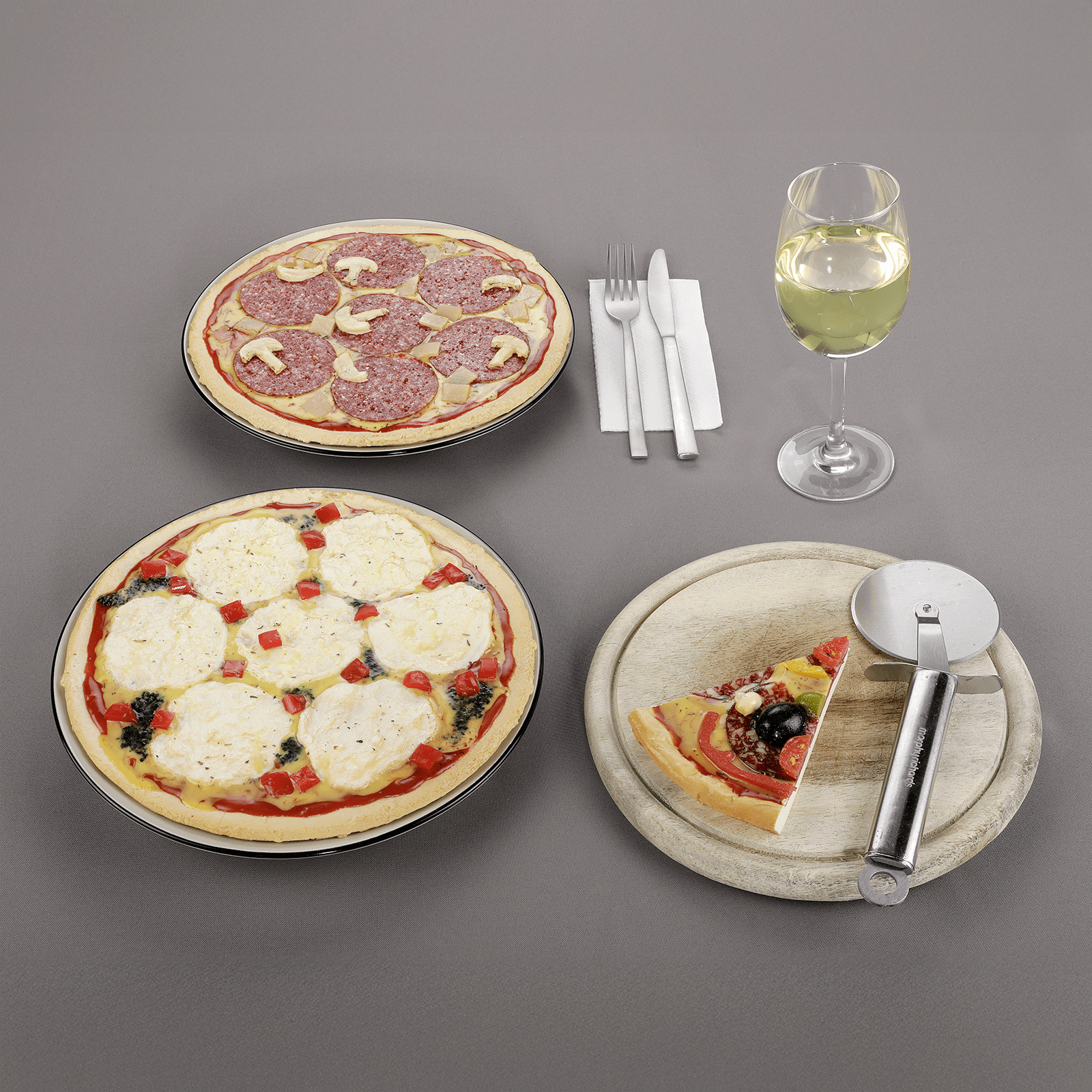 Morceau de pizza "Salami" aliment factice - 1