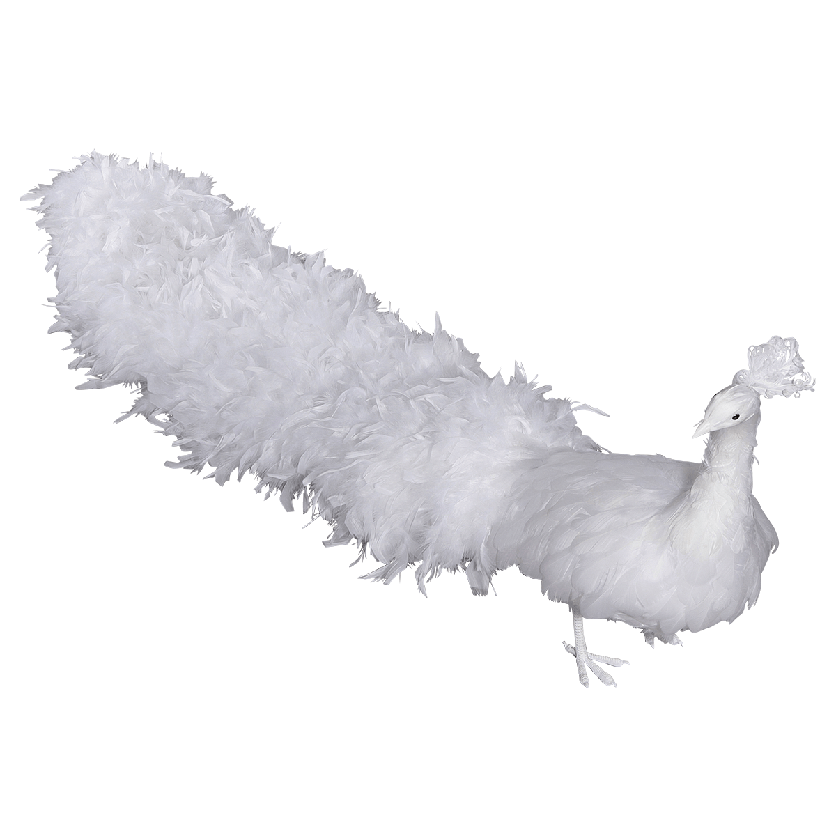 Deko Pfau weiß, 150 cm lang - 1 Deko Pfau weiß, 150 cm lang - 1