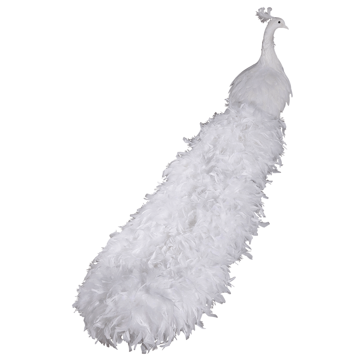 Deko Pfau weiß, 150 cm lang - 4 Deko Pfau weiß, 150 cm lang - 4