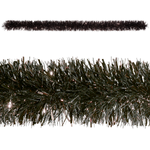 Tinsel garland black ø 12 cm - 0