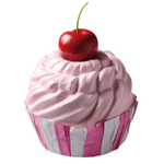 Kirsch Cupcake Lebensmittel-Attrappe 20 cm - 1