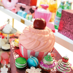 Cherry cupcake food dummy 20 cm - 8