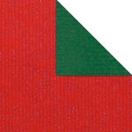 Gift paper Bicolour 50 cm, 250 m, dark green red - 1