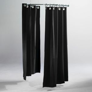 Booth curtain, length 200 cm, flame retardant, black