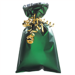Bolsa de regalo, tono mate, color verde oscuro, 20 x 35 cm - 0