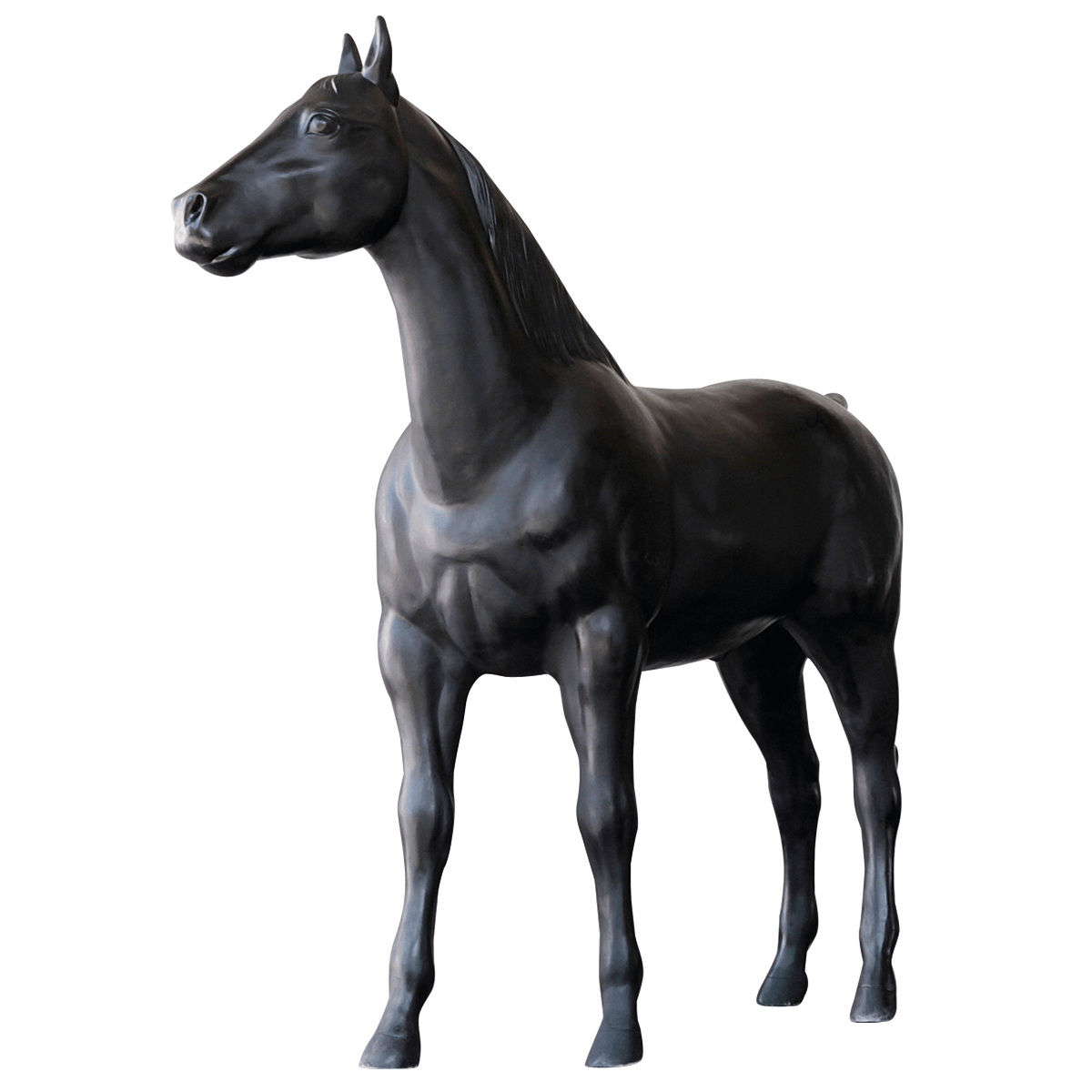 Deko-Pferd 195 cm hoch, schwarz - 2 Deko-Pferd 195 cm hoch, schwarz - 2