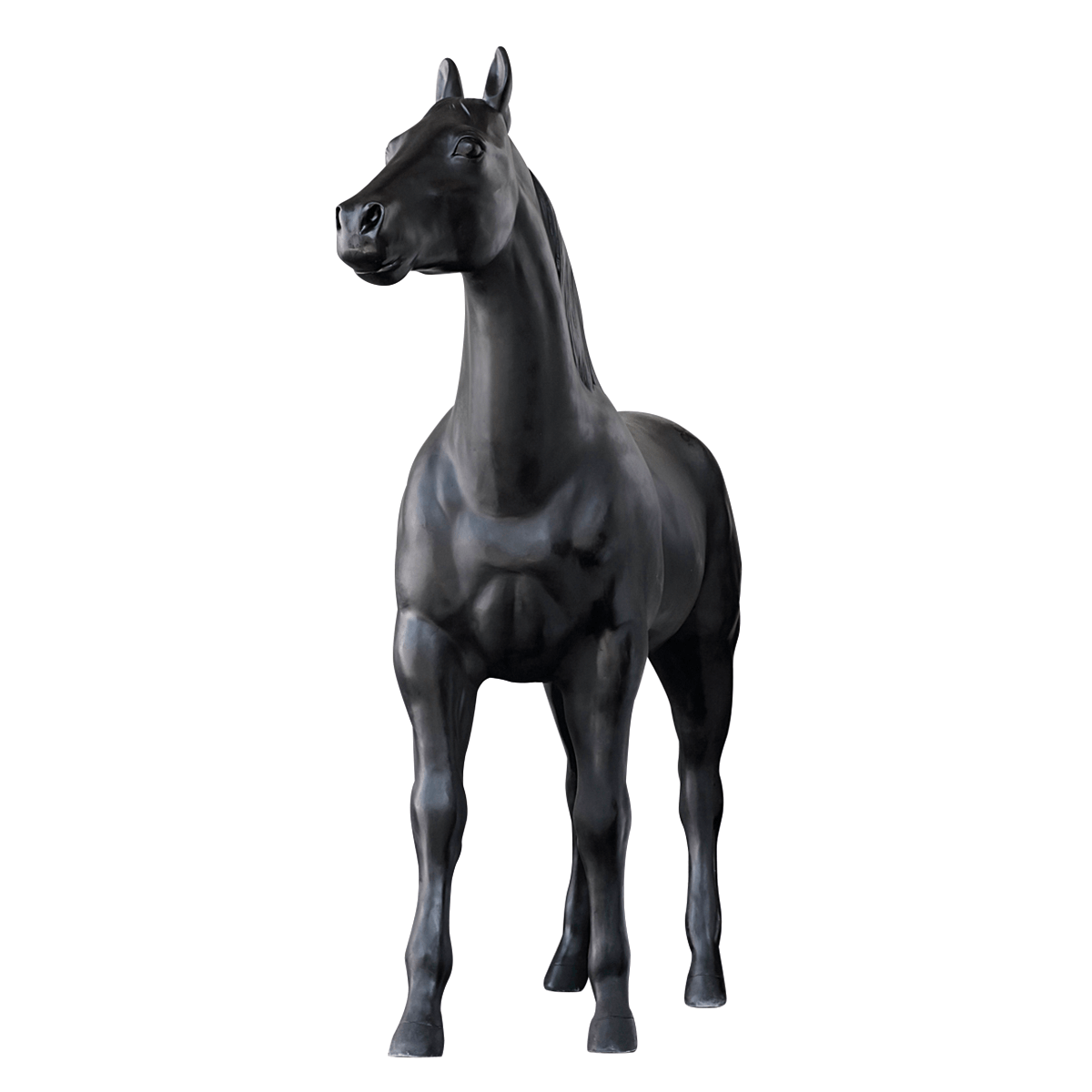 Deko-Pferd 195 cm hoch, schwarz - 3 Deko-Pferd 195 cm hoch, schwarz - 3