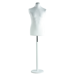 Male tailor bust, bust 78 cm, white/white