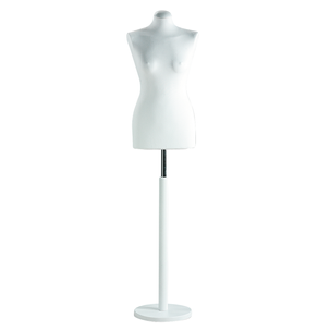 Maniquí de costura de mujer, 72 cm, color blanco/blanco