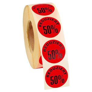 Promotional labels 50%, 1000 pcs