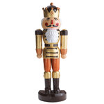 Nutcracker King semi three-dimensional 185 cm, gold-brown - 0