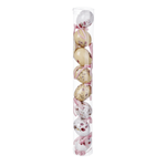 Set d'oeufs de Pâques à suspendre en mousse, blanc avec motif floral et noeud 8pcs. - 0