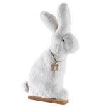 Présentoir de lapin en peluche décoratif, blanc, 57 cm de haut - 5