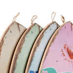 Wall decoration retro surfboards 4 pieces, pastel, 60 x 20 x 2 cm - 1