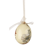 Easter Egg Set, 5cm Beige & Brown with Flower Pattern & Bow 8pcs. - 6