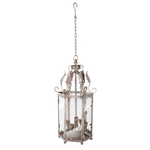 Metal lantern, antique light, 47 cm high with 4 candle holders - 0