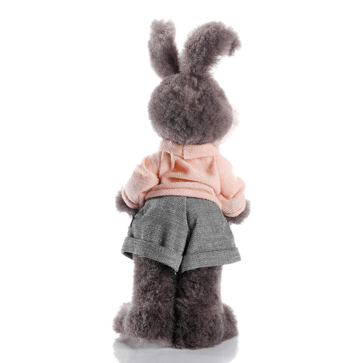 Conejo de Pascua de peluche Deco de 40 cm de altura, gris - 2