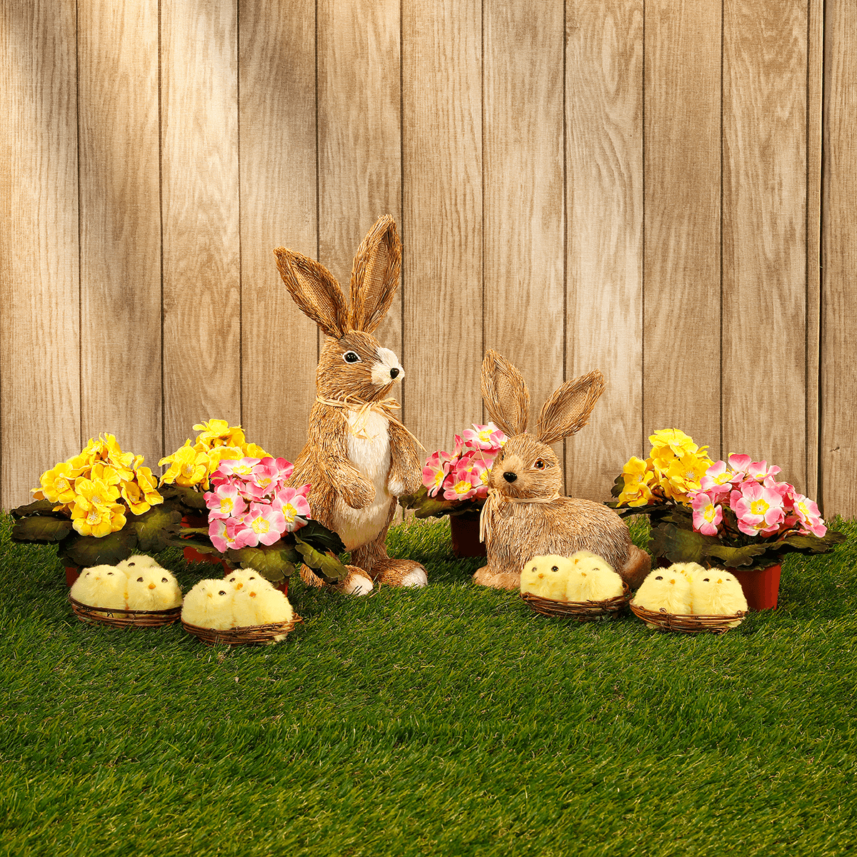 Deko-Oster-Hase, braun, 40 cm hoch - 5 Deko-Oster-Hase, braun, 40 cm hoch - 5