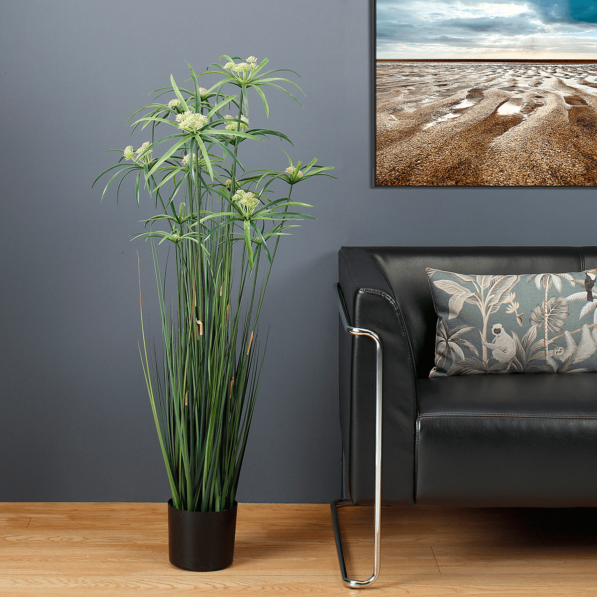 Planta de papiro artificial en maceta de 120 cm - 2 Planta de papiro artificial en maceta de 120 cm - 2