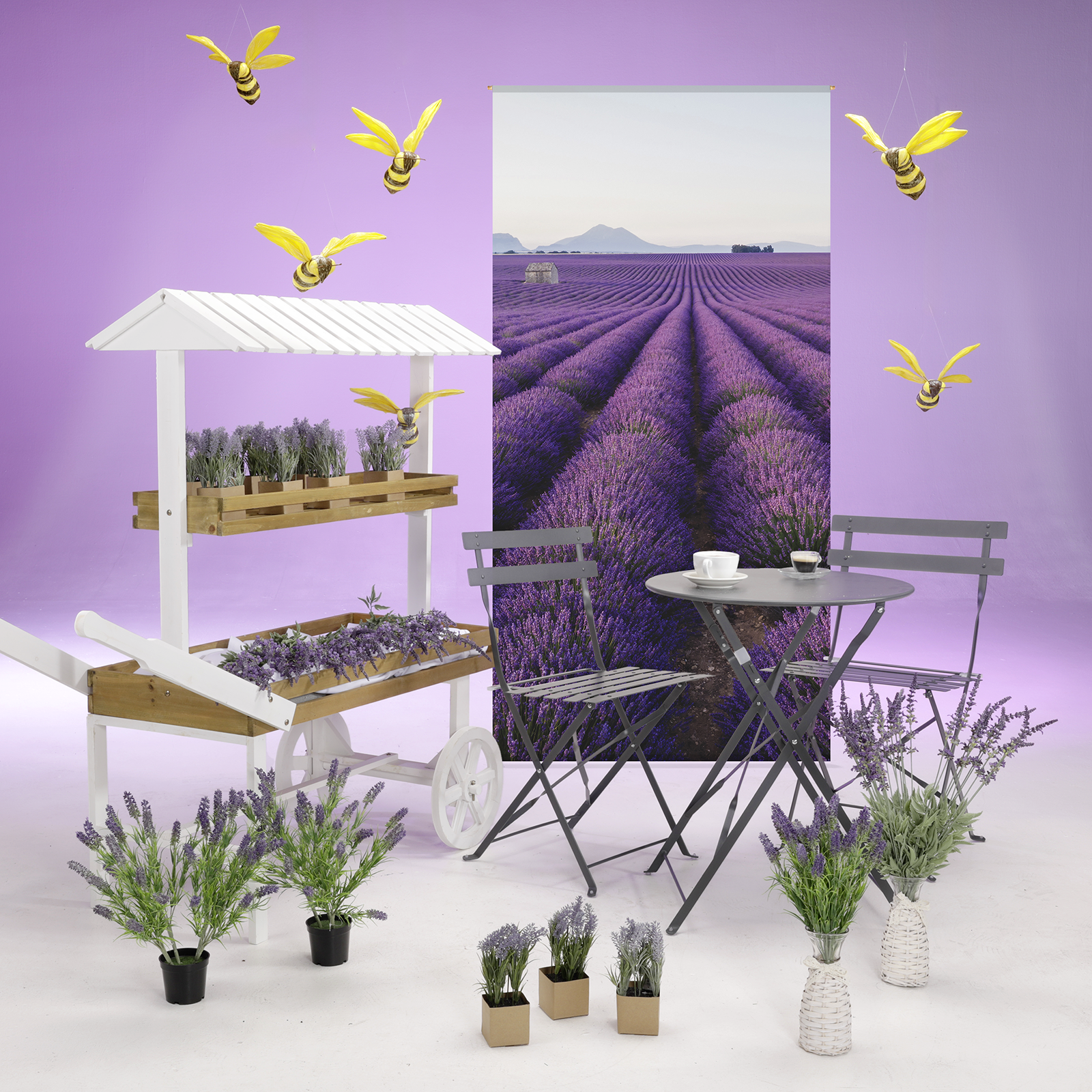 Manojo de hierba de lavanda Deco 55 x 25 cm (HxA) - 2 Manojo de hierba de lavanda Deco 55 x 25 cm (HxA) - 2