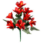 Artificial Hibiscus Bouquet, 46 cm, red - 1